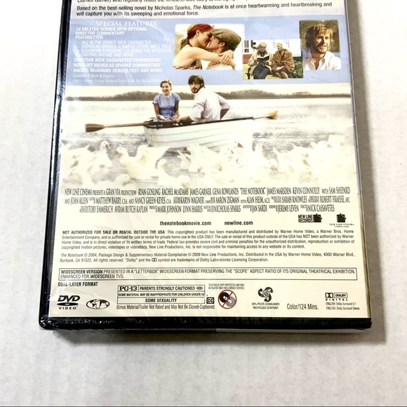 The Notebook DVD Romantic Movie Video 2004 Ryan Gosling & Rachel McAdams PG 13 - Picture 9 of 9